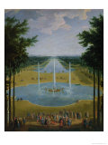 View of the Bassin D'Apollon in the Gardens of Versailles, 1713 Giclee Print by Pierre-Denis Martin