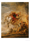 Bellerophon Riding Pegasus Fighting the Chimaera, 1635 Reproduction procédé giclée par Peter Paul Rubens
