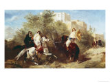 Arab Horsemen Reproduction procédé giclée par Eugene Fromentin