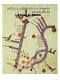 The Tigris and the Euphrates from a Geographical Atlas Giclée-Druck von Al Istalhry 