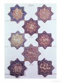Eight Tiles Decorated with Animals, 13th-14th Century Giclee Print Eight Tiles Decorated with Animals, 13th-14th Century Giclee Print