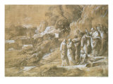 The Raising of Lazarus reproduction procédé giclée par Polidoro da Caravaggio 
