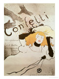 Confetti, 1893 Reproduction procédé giclée par Henri de Toulouse-Lautrec