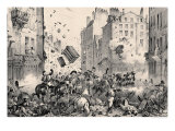 Rue Saint-Antoine in July 1830 Giclee Print by Victor Jean Adam