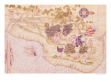 Map of Brasil, from "Cosmographie Universelle", 1555 Giclee Print by Guillaume Le Testu