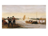 Two Fishermen Pulling in Their Nets Giclee Print by Arent Arentsz Two Fishermen Pulling in Their Nets Giclee Print by Arent Arentsz