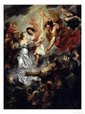The Reconciliation of Marie de Medici and Her Son in 1621 reproduction procédé giclée par Peter Paul Rubens