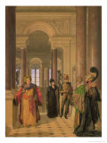 The Main Staircase of the Louvre, 1817 Giclee Print by Louis Eugene Gabriel Isabey