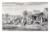 Deportee Camp on the Cros Peninsula, New Caledonia, 1873 Giclee Print by Hippolyte Dutheil