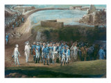 The Siege of Yorktown, 1st-17th October 1781, Detail of the Central Group, 1784 Giclee Print by Louis Nicolas van Blarenberghe