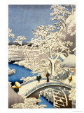 Drum Bridge and Setting Sun Hill at Meguro, from the Series 
