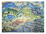 View of Nice, from the "Suleymanname" 1545 Giclee Print by Nasuh Al-silahi