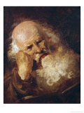 Head of an Old Man reproduction procédé giclée par Jean-Honoré Fragonard