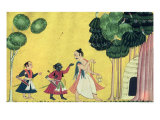 Rama and Lakshmana Accompanied by Visvamitra, from the Ramayana, circa 1750 Giclee Print