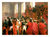 Bonaparte and the Council of Five Hundred at St. Cloud, 10th November 1799, 1840 reproduction procédé giclée par Francois Bouchot