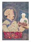Emperor Jahangir Holding a Portrait of Emperor Akbar Giclee Print Emperor Jahangir Holding a Portrait of Emperor Akbar Giclee Print