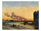 Setting Sun at Ivry, circa 1872-73 Giclee Print by Armand Guillaumin Setting Sun at Ivry, circa 1872-73 Giclee Print by Armand Guillaumin