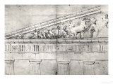 Study of a Pediment from the Parthenon Giclee Print by Jacques Carrey