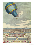 Essai de montgolfière au château de Versailles, le 19 septembre 1783 reproduction procédé giclée