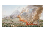 View of an Eruption of Mt. Vesuvius Which Began on 23rd December 1760 and Ended 5th January 1761 Giclee Print by Pietro Fabris