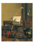 The Painter's Monkey Giclée-Druck von Antoine Vollon