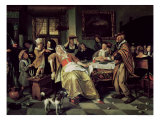 The Feast of Kings, 1660 Giclee Print by Jan Havicksz. Steen
