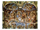 Sistine Chapel: the Last Judgement, 1538-41 Reproduction procédé giclée par Michelangelo Buonarroti 