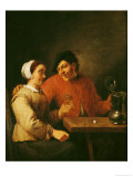 Drinkers Giclee Print by Adriaen Brouwer