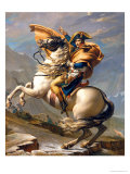 Napoleon Crossing the Alps at the St. Bernard Pass, 20th May 1800, circa 1800-01 reproduction procédé giclée par Jacques-Louis David
