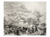 Soulak Pass at Akhati, Dagestan, Plate 61 from a Book on the Caucasus, Paris, 1847 Giclee Print by Grigori Grigorevich Gagarin