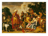 Laban Searching for the Idols Lámina giclée por Pieter Lastman