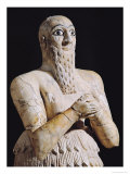 Detail of a Statue of Itur-Shamagen, King of Mari Giclee Print by Mesopotamian 