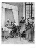 Rene Theophile Hyacinthe Laennec Listening to the Chest of a Man with Consumption, 1816 Giclee Print by Theobald Chartran