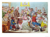 The Cow Pock or the Wonderful Effects of the New Inoculation, Published by H.Humphrey, 1809 reproduction procédé giclée par James Gillray