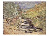 A Road in St. Remy with Female Figures, 1889 (Oil on Canvas) Giclée-Druck von Vincent van Gogh