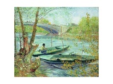 Fishing in the Spring, Pont de Clichy, c.1887 Giclee Print by Vincent van Gogh