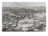 Perspective View of the Town of Chaux, circa 1804 Giclee Print by Claude Nicolas Ledoux