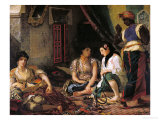 The Women of Algiers in Their Apartment, 1834 Giclée-Druck von Eugene Delacroix
