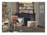 Interior of the Study of Doctor X Giclee Print by Jean-Charles Cazin 