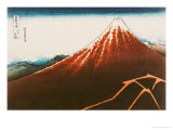 Fuji Above the Lightning", from the Series "36 Views of Mt. Fuji" Giclee Print by Katsushika Hokusai