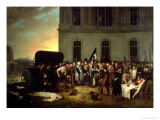 Burial of Victims of July Revolution in Front of Colonnade of Louvre, 30th July 1830 Giclee Print by Jean Alphonse Roehn