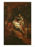 La Rancune Maliciously Pours Her Chamber Pot Over the Merchant from the Bas-Maine Giclee Print by Jean De Coulom