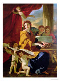St. Cecilia Giclée-tryk af Nicolas Poussin