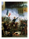 Battle in the Rue de Rohan, 28th July 1830, 1831 Giclee Print by Hippolyte Lecomte