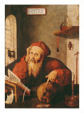 St. Jerome, after a Painting by Quentin Massys or Metsys Giclee Print by Gautard De Pezenas 