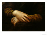 Mona Lisa, Detail of Her Hands, circa 1503-06 Reproduction procédé giclée par Leonardo da Vinci 