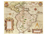 Map of Central and South America, from "Americae Tertia Pars..", 1562 Giclée-Druck von Theodor de Bry