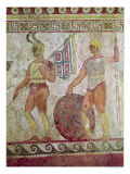 Foot Soldiers, Tomb Painting from Paestum Giclee Print