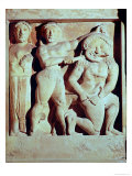 Relief Depicting Perseus Helping Athena to Kill the Gorgon, Metope from the Temple of Selinunte Giclee Print