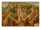 The Church of Saint-Gery, Cambrai, on the Mont des Boeufs, 1543 Giclee Print by Melchior Fallon